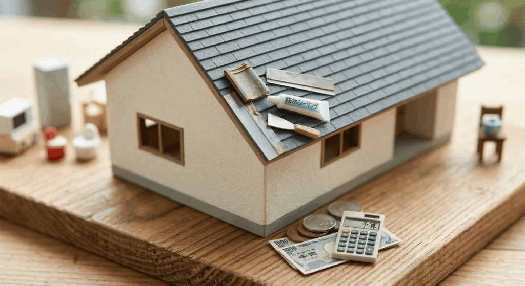 屋根と壁の取り合い補修費用イメージ