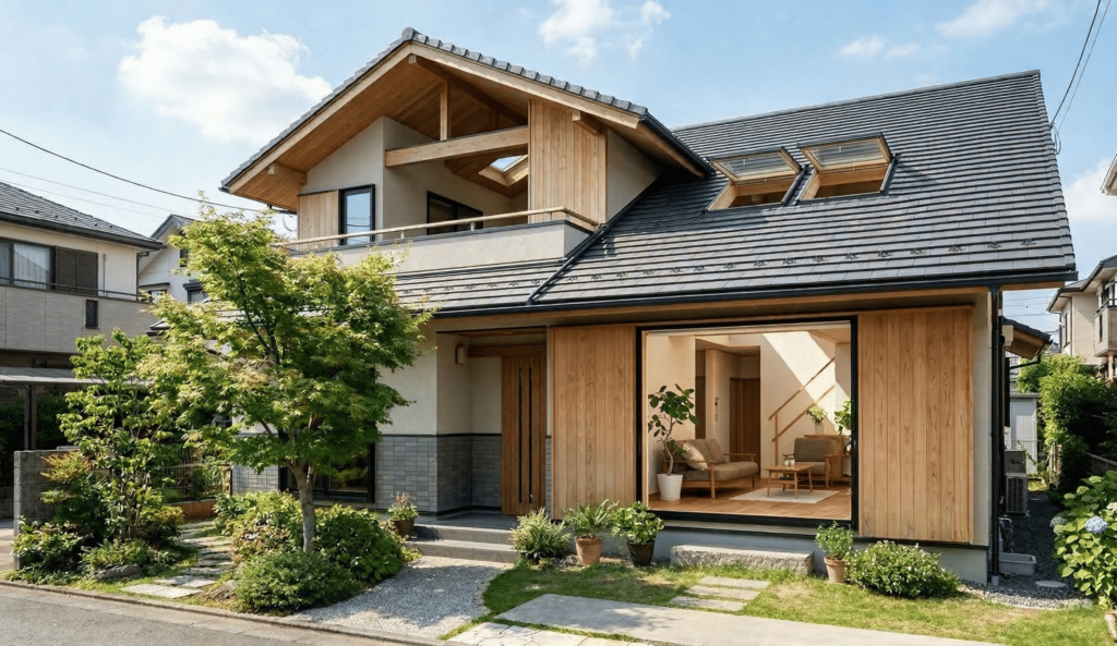 天窓付きの戸建て