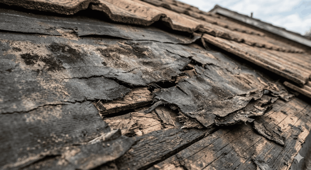 ルーフィング（防水シート）の劣化