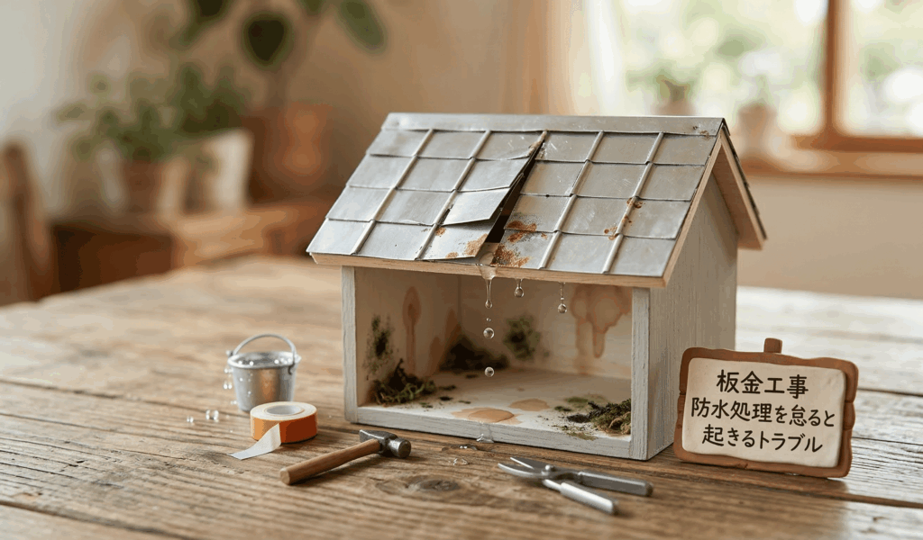 防水処理を怠ると起きるトラブルイメージ