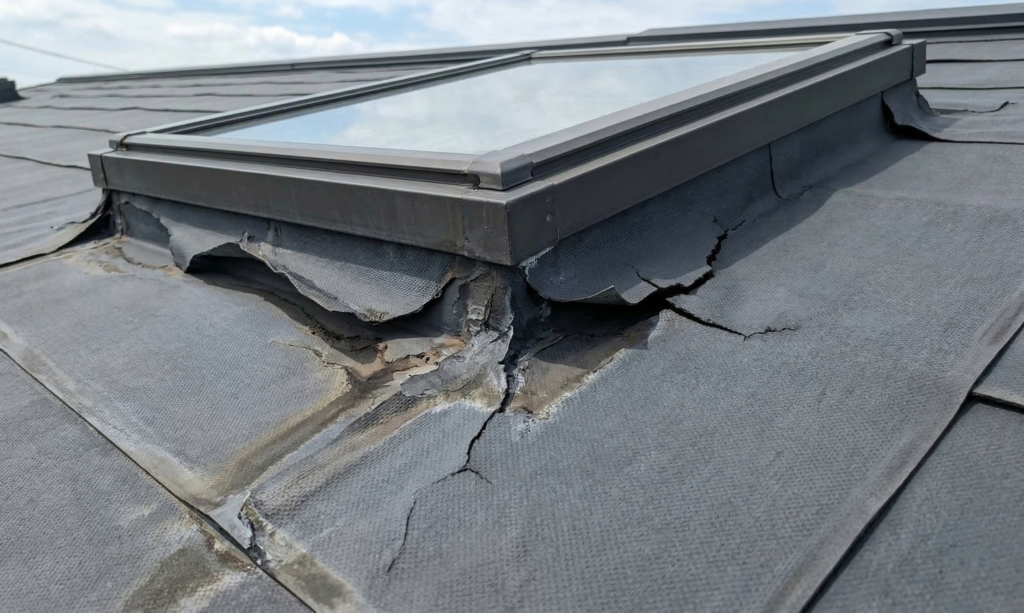 ルーフィング（防水シート）の切れ・剥離